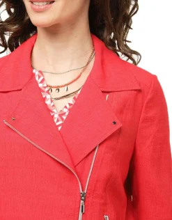 Christine Laure Habillées|Vestes*Veste rouge col à revers