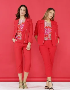 Christine Laure Habillées|Vestes*Veste rouge col à revers