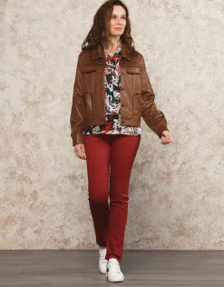 Christine Laure Casual|Vestes*Veste souple suédine brun