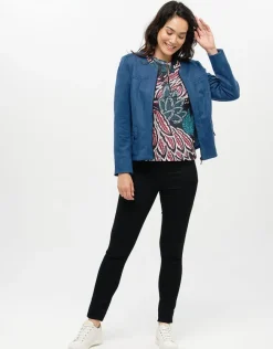 Christine Laure Habillées|Vestes*Veste suédine bleue