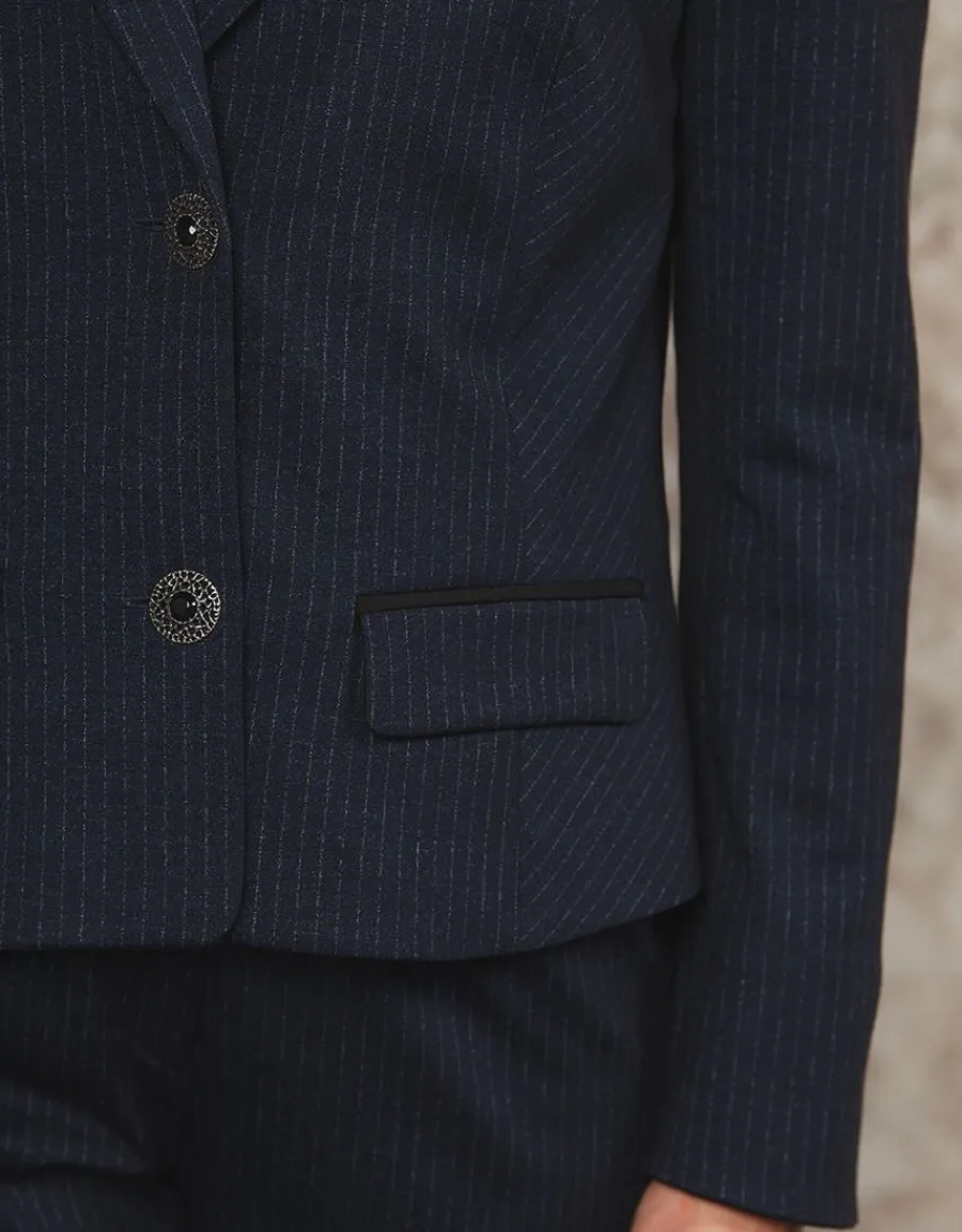 Christine Laure Habillées|Vestes*Veste tailleur bleu